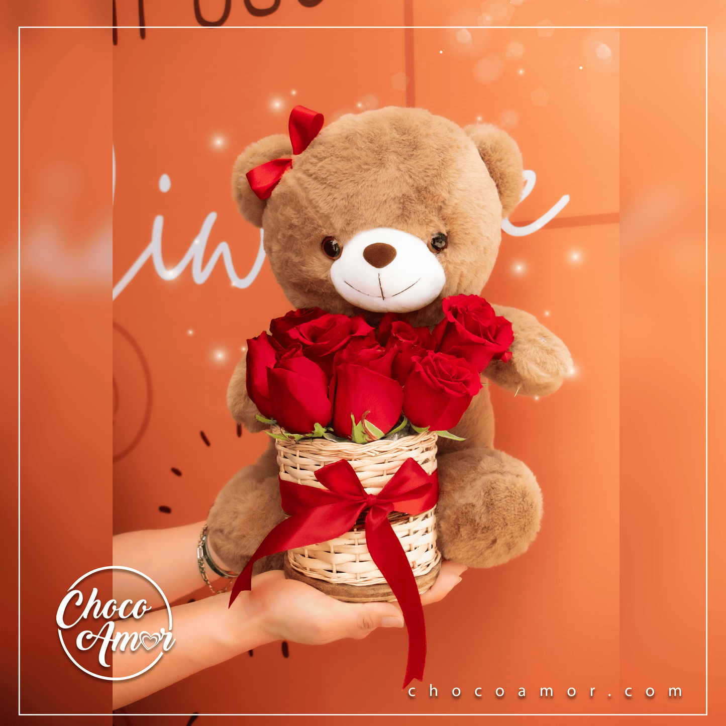Canasta Bear Red