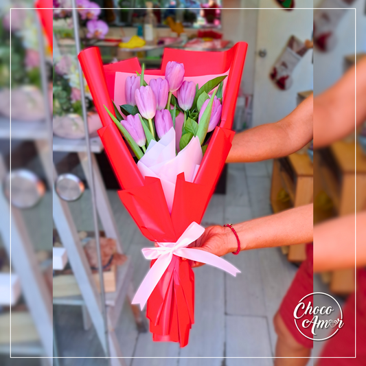 Ramo 10 tulipanes