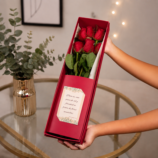 Seis Rosas en Caja