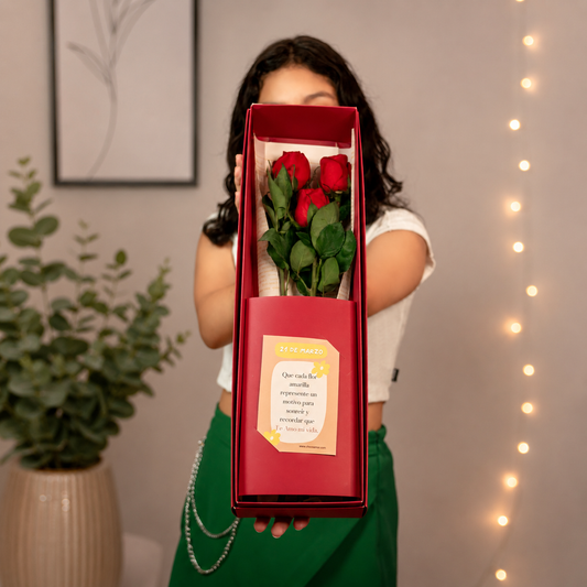 Tres Rosas en Caja