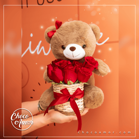 Canasta Bear Red