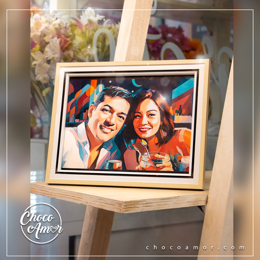 Caricatura de pareja